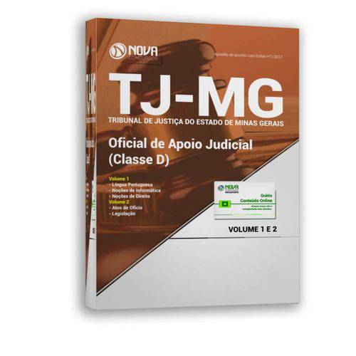 Apostila TJ MG 2017 - Oficial de Apoio Judicial Classe D