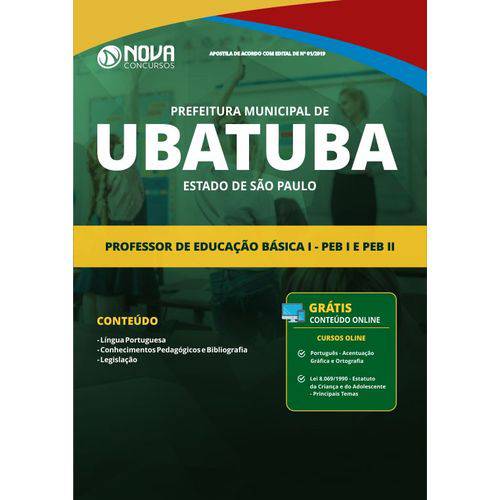 Apostila Ubatuba 2019 - Professor Educação Básica I - Peb I e Ii