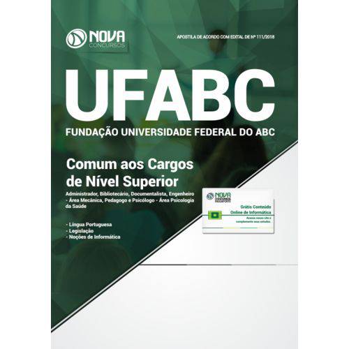 Apostila Ufabc-sp 2018 - Comum Nível Superior
