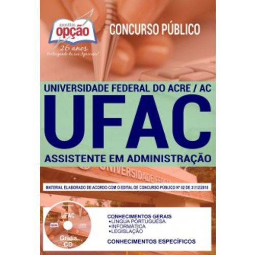 Apostila UFAC 2019 - Assistente em Administração