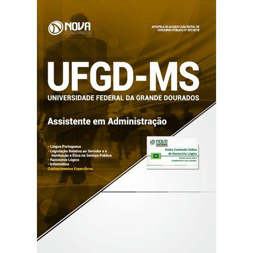 Apostila Ufgd-ms 2018 - Assistente em Administração