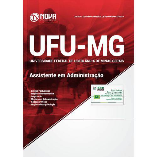 Apostila Ufu-mg 2018 - Assistente em Administração