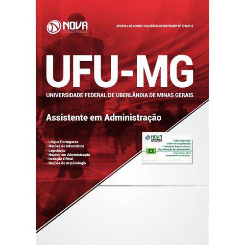 Apostila Ufu Mg 2018 Assistente em Administração