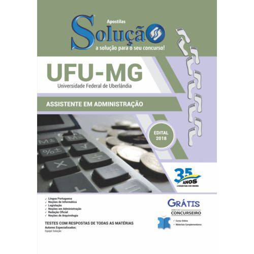 Apostila Ufu Mg 2019 - Assistente Administração