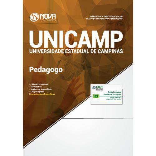 Apostila Unicamp Sp 2018 - Pedagogo