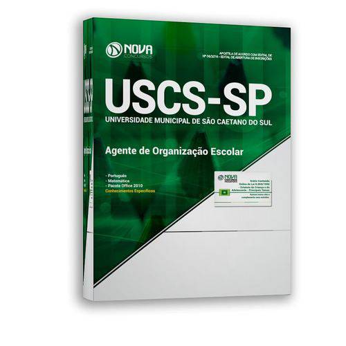 Apostila USCS SP 2019 - Agente de Organização Escolar