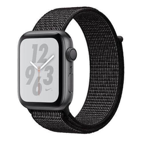 Apple Watch Nike+, 44 Mm, Alumínio Cinza Espacial, Pulseira Esportiva Nike Loop Preta e Fecho Ajustá