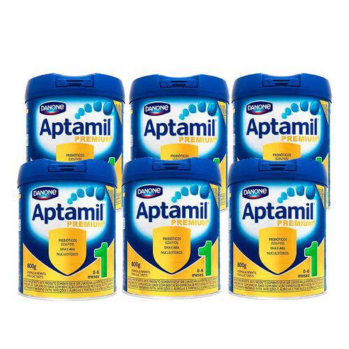 Aptamil Premium 1 800g Danone Kit com 6 Unidades