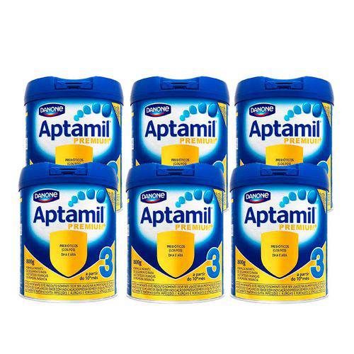 Aptamil Premium 3 800g Danone Kit com 6 Unidades