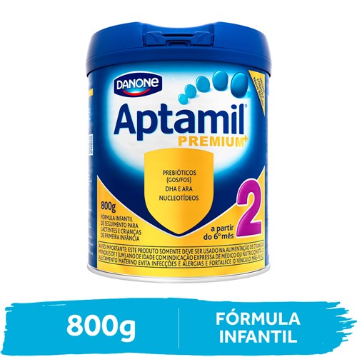 Aptamil Premium+ 2 800g Fórmula Infantil de Seguimento para Lactentes com Proteínas Lácteas a Partir de 6 Meses
