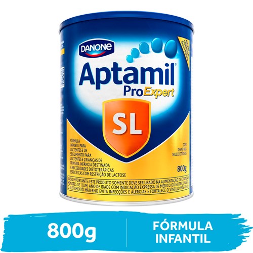 Aptamil SL Fórmula Infantil para Lactentes e de Seguimento para Lactentes e Crianças de Primeira Infância com Restrição de Lactose com 800g
