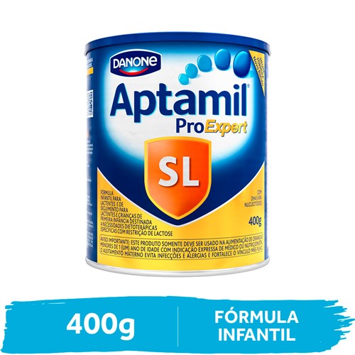 Aptamil SL Pro Expert Fórmula Infantil para Lactentes e de Seguimento para Lactentes e Crianças de Primeira Infância com Restrição de Lactose com 400g