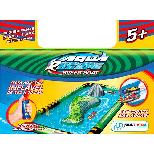 Aqua Racer Lancha e Pista Inflável Multikids