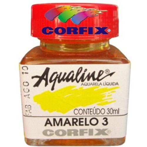 Aquarela Liquida Corfix Aqualine 030 Ml Amarelo 20030.3