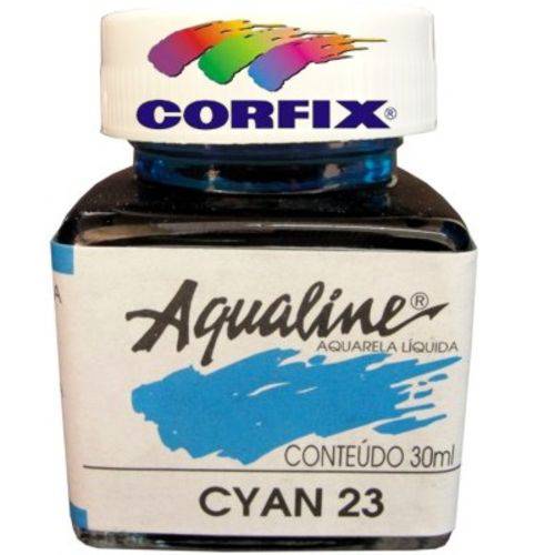 Aquarela Liquida Corfix Aqualine 030 Ml Cyan 20030.23