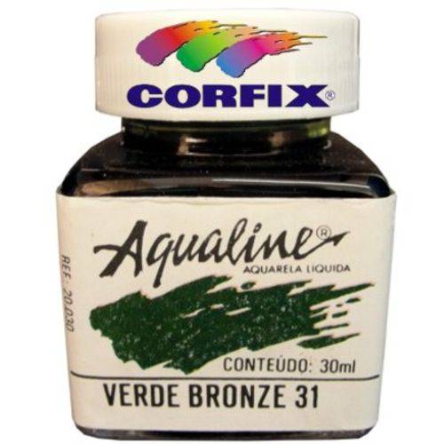 Aquarela Liquida Corfix Aqualine 030 Ml Verde Bronze 20030.31