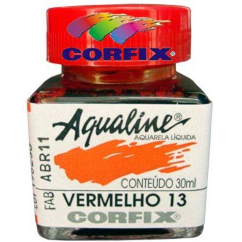 Aquarela Liquida Corfix Aqualine 030 Ml Vermelho 20030.13
