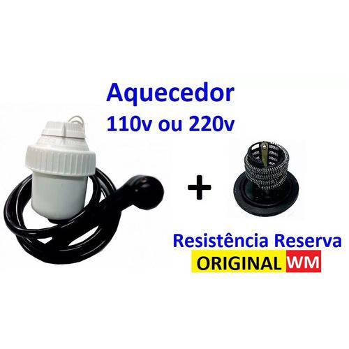 Aquecedor de Água 220v Wm para Lavatórios + Resistência Reserva