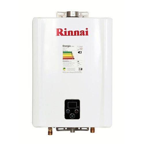 Aquecedor de Água Rinnai E17 Digital - Vazão 17 Litros - Branco - Gás Gn