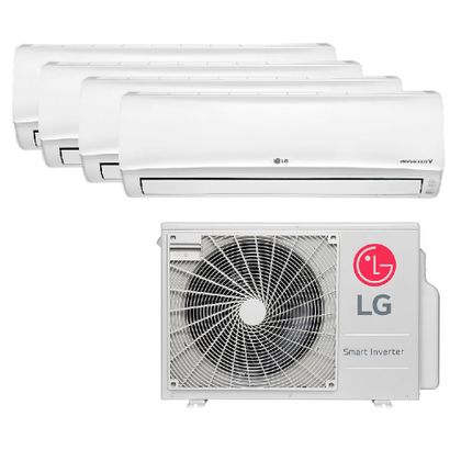 Ar Condicionado Multi Split Inverter LG 30.000 Btus (4x Evap 12.000) Quente e Frio 220v