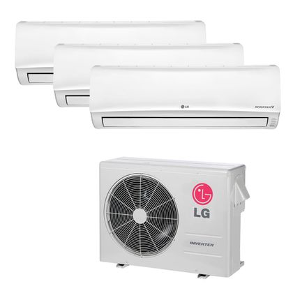 Ar Condicionado Multi Split Inverter LG 21.000 Btus (3x Evap. 7.000) Quente e Frio 220v