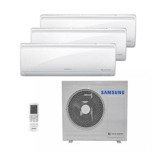 Ar Condicionado Multi Tri Split Hw Inverter Samsung 2x9000 1x18000 Btus Quente/frio 220v 1f Aj023ncj3ch/az
