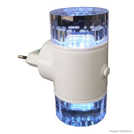 Arandela Mini de Plástico de Tomada com 6 LEDs 18W Azul Key West