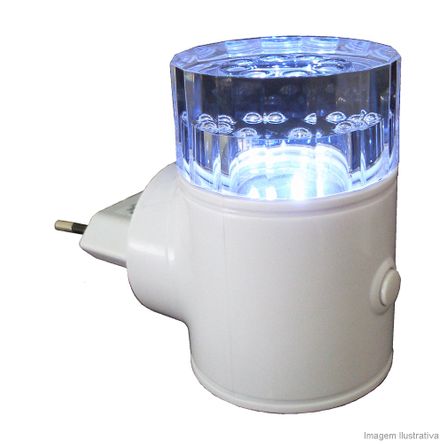 Arandela Mini de Plástico de Tomada com 3 LEDs 9W Azul Key West