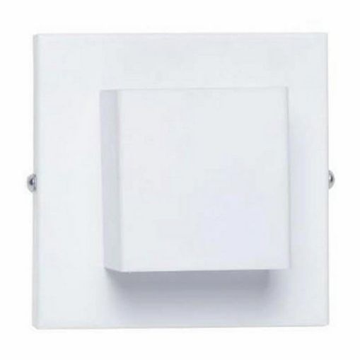 Arandela Quadrada Branca em Alumínio Firenze 7600 Luminárias BL