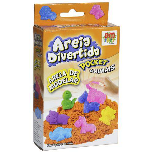 Areia Divertida - Pocket Animais - Dm Toys