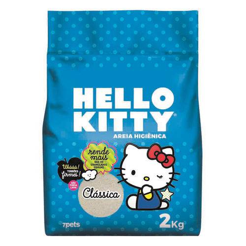Areia Higiênica Biodegradável Clássica Azul Hello Kitty para Gatos - 2kg