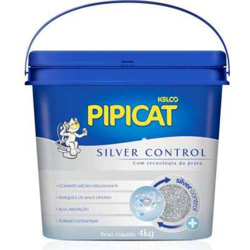 Areia Higienica para Gato Pipicat Silver Control Balde 4KG
