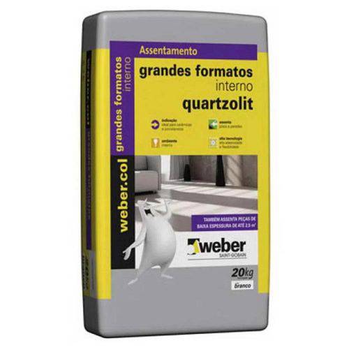 Argamassa Grandes Formatos Interno Weber - 0279000000020PL - QUARTZOLIT
