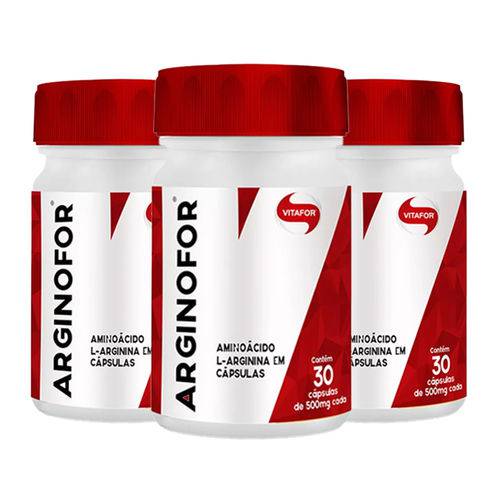 Arginofor 500mg (aminoácido L-arginina) - 3x 30 Cápsulas