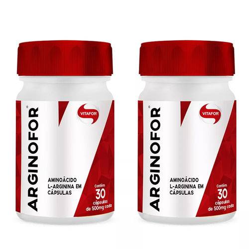 Arginofor 500mg (aminoácido L-arginina) 2x 30 Cápsulas