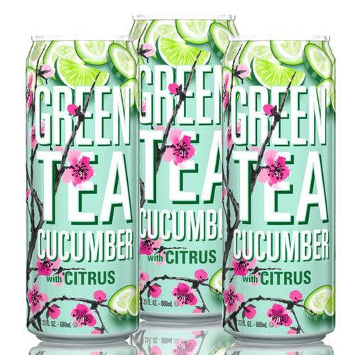 Arizona Green Tea - Chá Verde com Pepino e Citrus - Kit 3 Latas