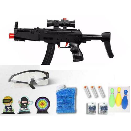Arma Sub-metralhadora de Brinquedo Mp5 + Óculos de Proteção