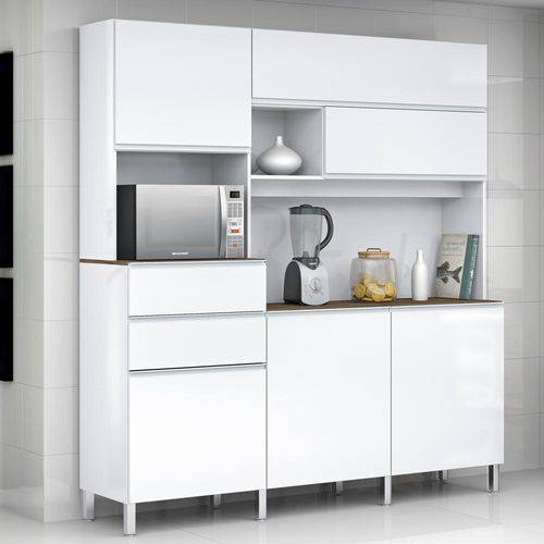 Armário de Cozinha Elegance- Branco - Jaci Móveis