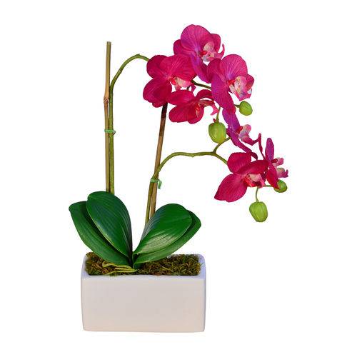 Arranjo Artificial Orquídea Falenópsis Pink 35 Cm