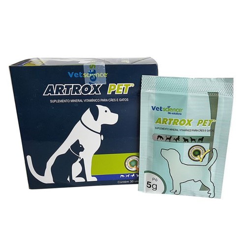Artrox Pet 30 Saches Vetscience Suplemento Cães e Gatos