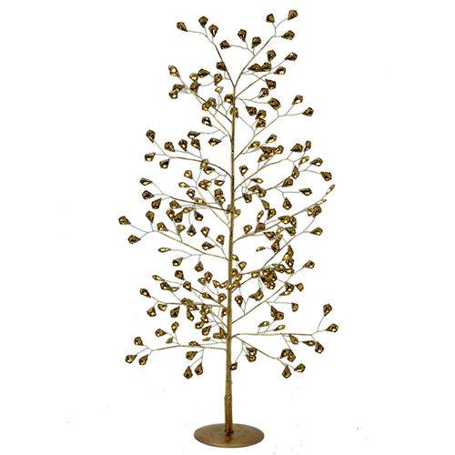 Árvore de Mesa de Metal Dourada Santini Christmas 70cm Brilhance