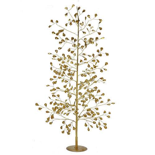 Árvore de Mesa de Metal Dourada Santini Christmas 86cm Brilhance