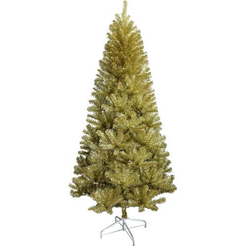 Árvore de Natal Champanhe com Brilho Prateado Nas Extremidades 2,1m, 1.105 Galhos - Orb Christmas