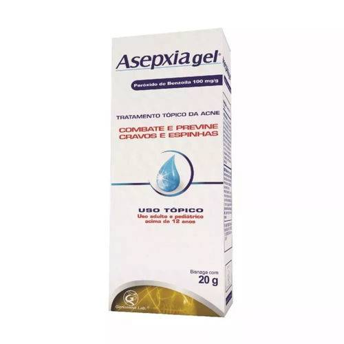 Asepxia Gel Antiacne Tratamento Tópico 10% 20mg
