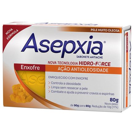 Asepxia Sabonete Antiacne Enxofre 80g