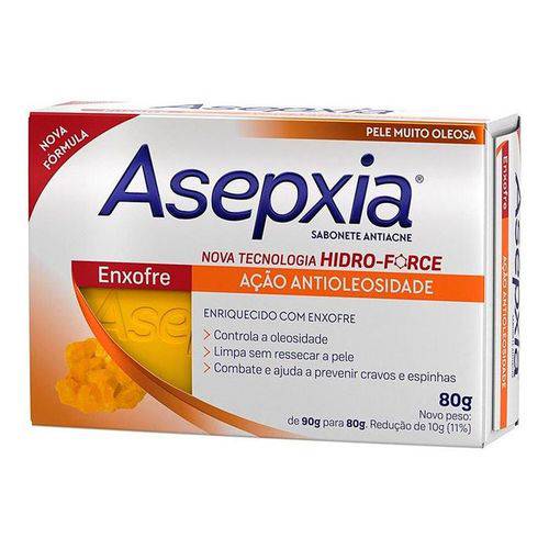 Asepxia Sabonete Enxofre 90 Gramas