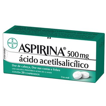 Aspirina 500mg com 20 Comprimidos