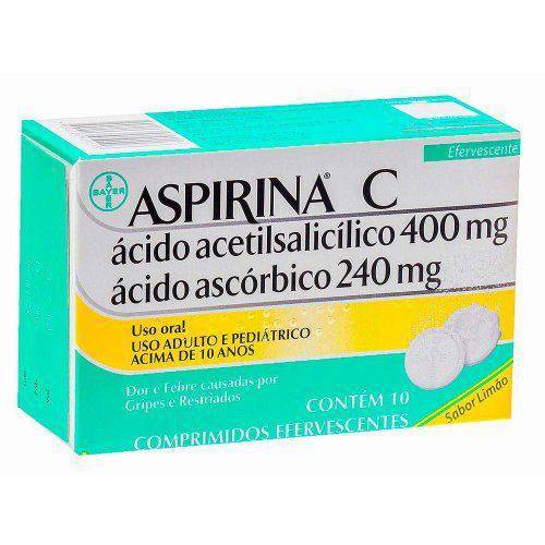 Aspirina C 400mg e 240mg com 10 Comprimidos