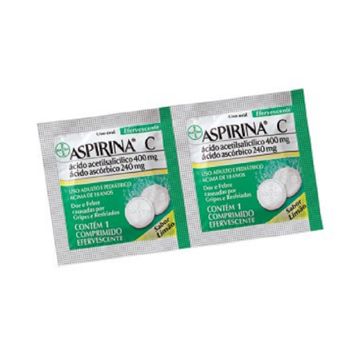 Aspirina C Limão 400mg Bayer 2 Comprimidos