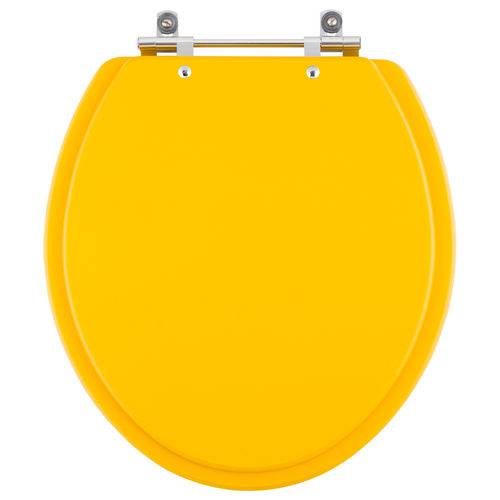 Assento Sanitário para Modelo Convencional Oval Cor Amarelo Vivo